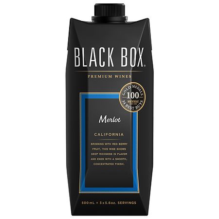 Black Box Merlot, Red Wine, 500 mL Go Pack