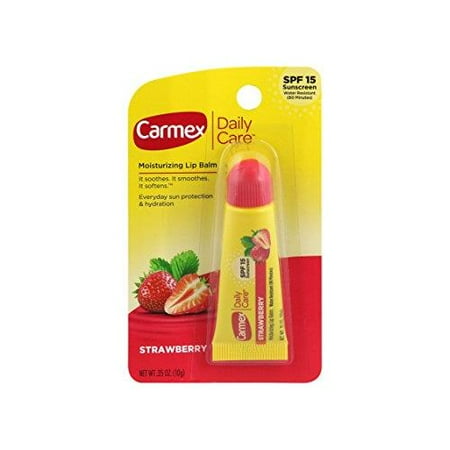Carmex Daily Care Moisturizing Lip Balm, Strawberry, 0.35 oz