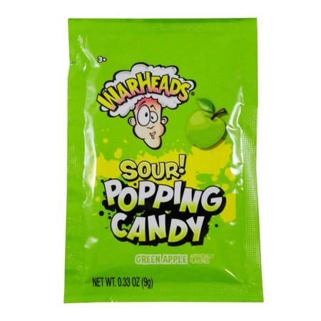 WarHeads Popping Candy Sour Green Apple 0.33 oz.