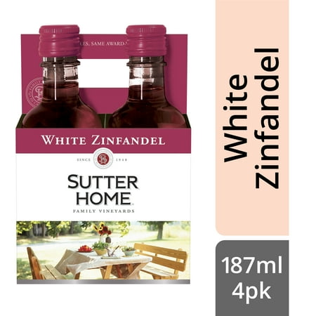 Sutter Home White Zinfandel Wine 187 ML 4-Pack