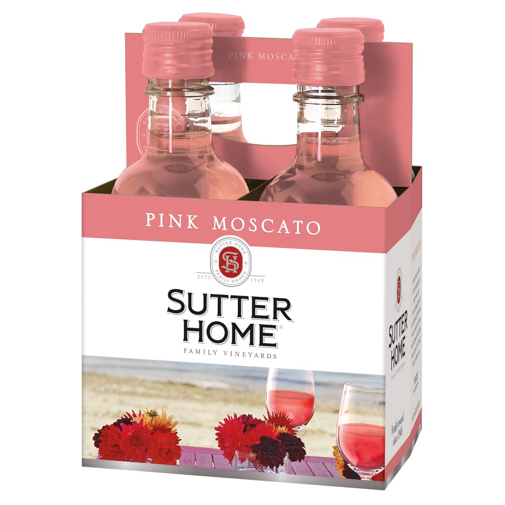 Sutter Home Pink Moscato Wine - 4pk/187ml Bottles