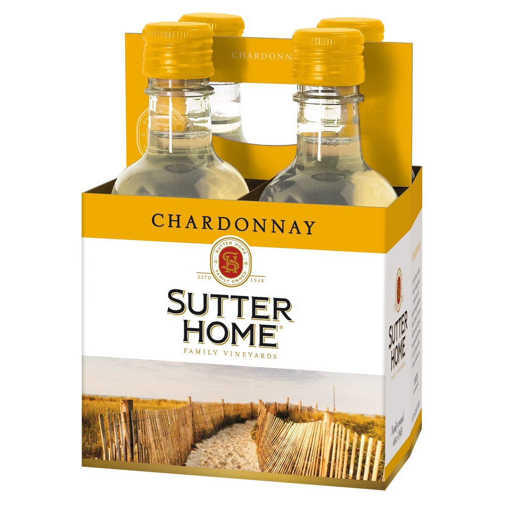 Sutter Home Chardonnay White Wine - 4pk/187ml Bottles