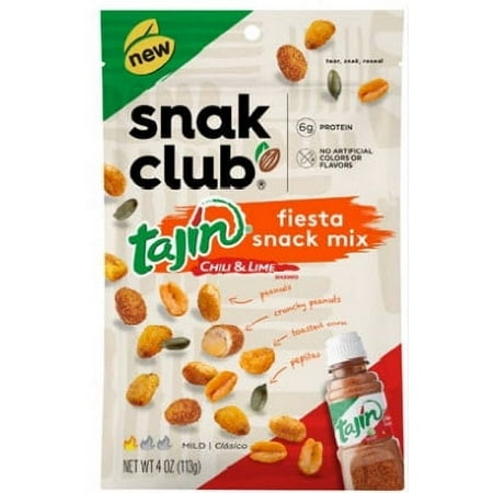 Snak Club Tajin Chili & Lime Fiesta Snack Mix  4 oz Bag - Pack of 6