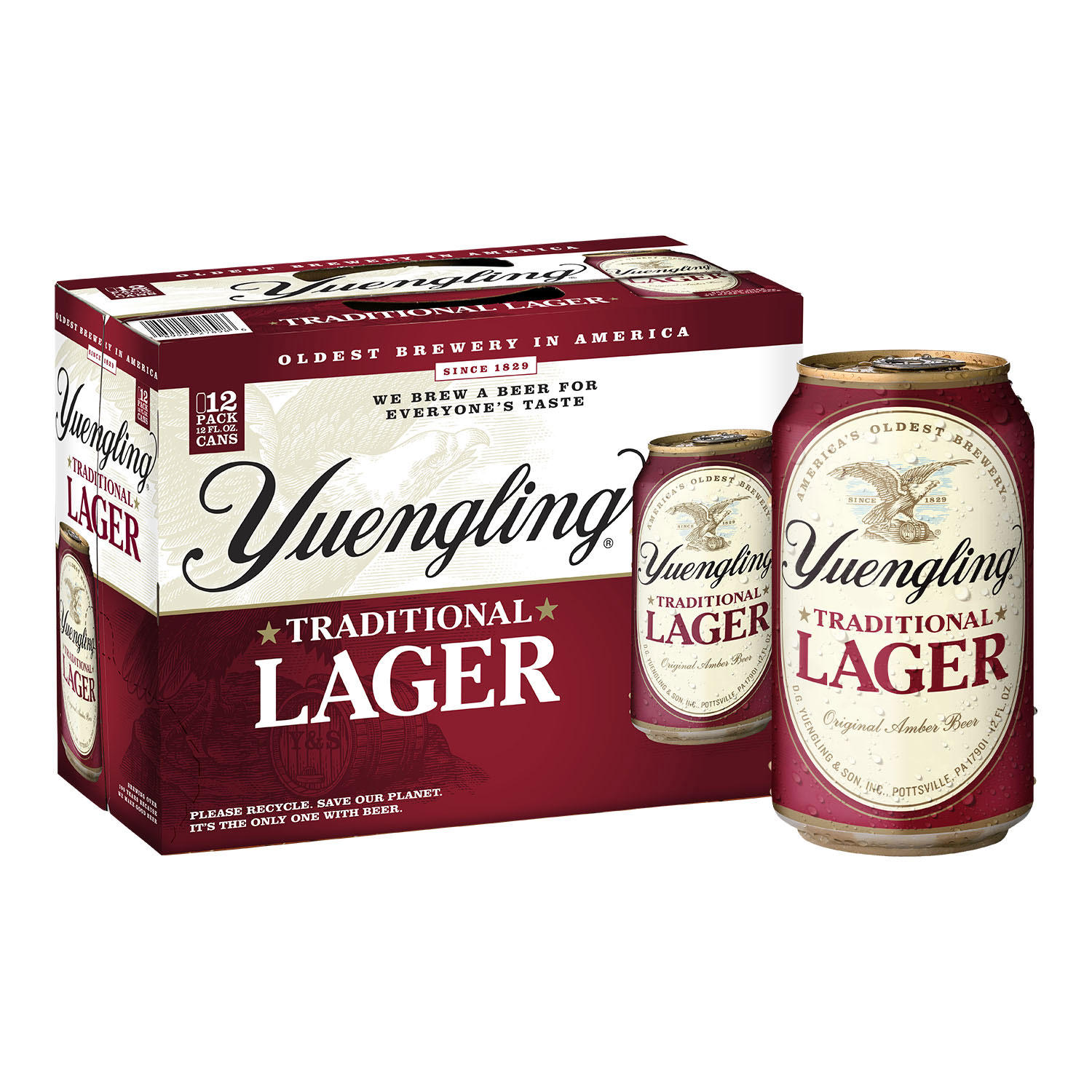 Yuengling Lager, 12 Pack Beer, 12oz Cans