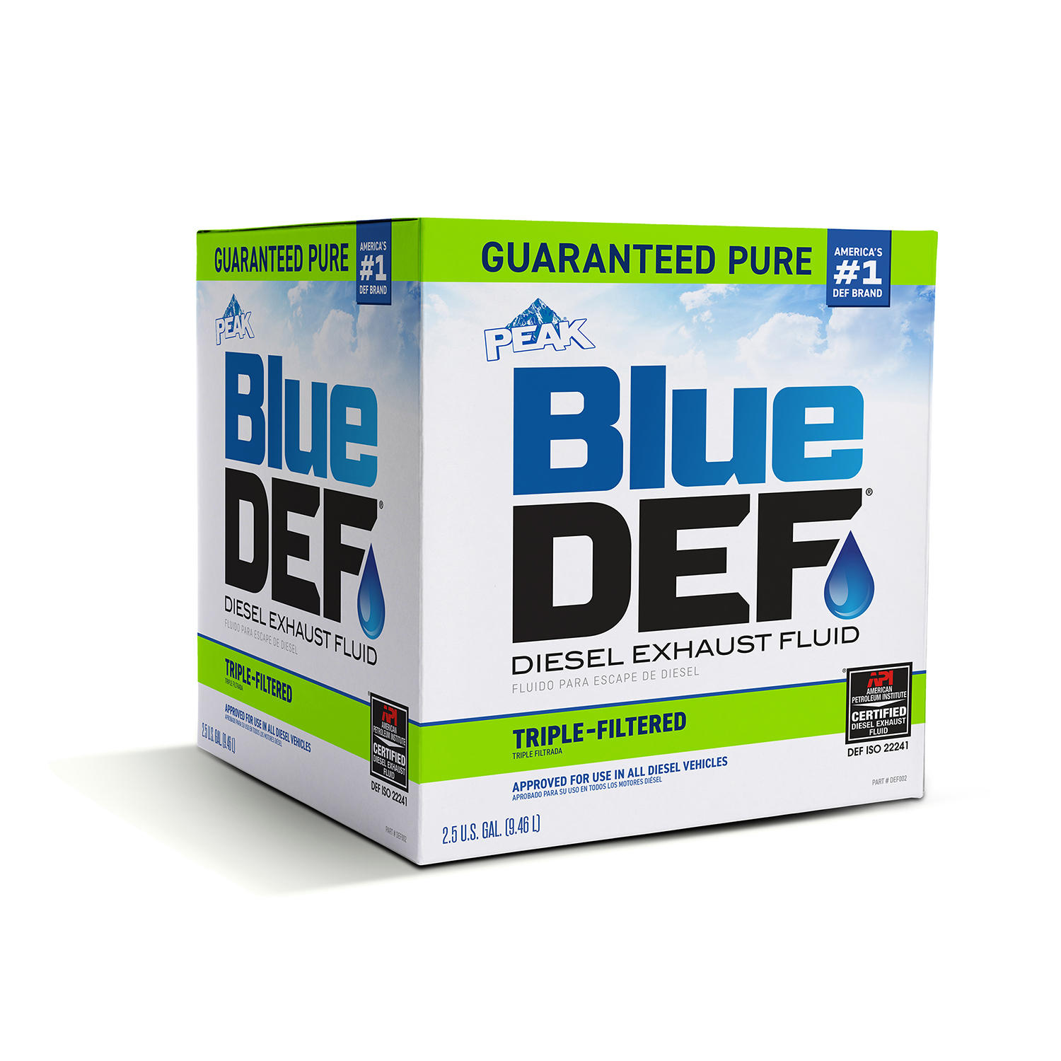 BlueDEF Diesel Exhaust Fluid 2.5 Gal Box - for Diesel Vehicles with SCR Systems - 1 Pack Box
