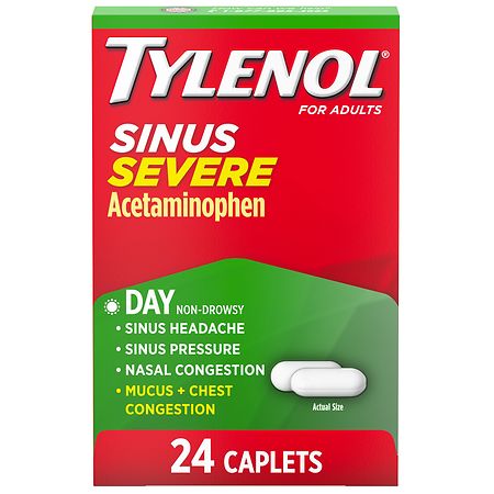 Tylenol Sinus Severe Non-Drowsy Day Cold & Flu Relief Caplets  24 ct