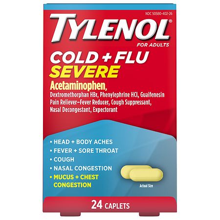 Tylenol Cold & Flu Severe Multi Symptom Caplets - Acetaminophen - 24ct