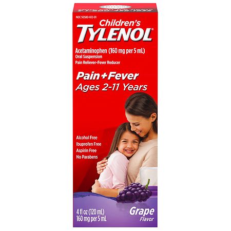 Children's Tylenol Pain + Fever Relief Liquid - Acetaminophen - Grape - 4 fl oz