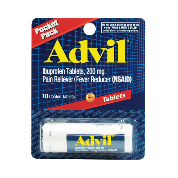 Advil Pain Reliever and Fever Reducer  Ibuprofen 200Mg for Pain Relief - 10 Coated Tablets