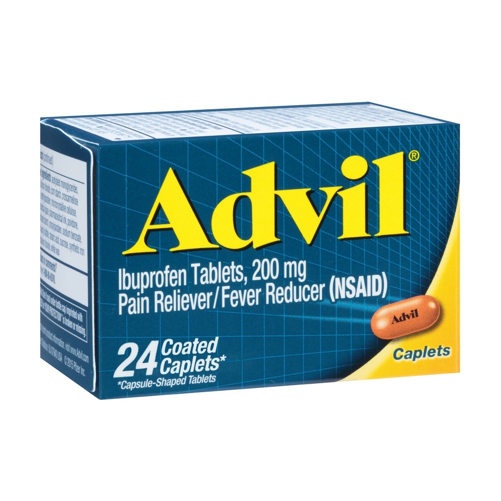Advil NSAID Pain Relieving Ibuprofen Caplets - 24ct