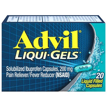 Advil Liqui-Gels Pain Reliever/Fever Reducer Liquid Filled Capsules - Ibuprofen (NSAID) - 20ct