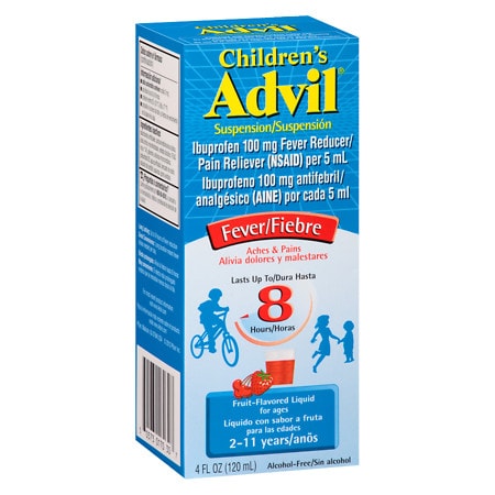 Children s Advil 100 Mg Children s Ibuprofen  Liquid Pain Reliever and Fever Reducer for Ages 2-11  Fruit - 4 Fl Oz