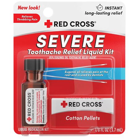 Red Cross Toothache Medication  0.125oz Bottle