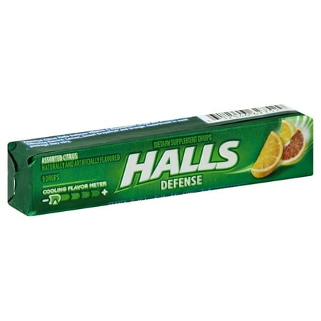 HALLS Defense Vitamin C Drops, Assorted Citrus Flavors, 20 Pocket Sticks (9 Drops Per Stick) (B004BKRLTI)