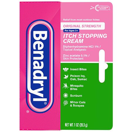 Benadryl Original Strength Itch Relief Cream  Topical Analgesic  1 oz