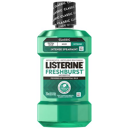 Listerine Freshburst Intense Antiseptic Mouthwash Oral Care  Intense Spearmint  250 mL
