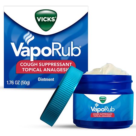 Vicks VapoRub Cough Suppressant Topical Chest Rub & Analgesic Ointment - 1.76oz