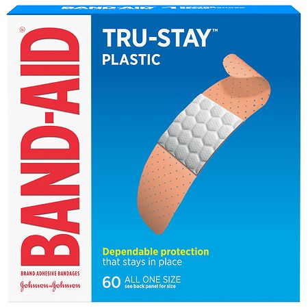BANDAID TRU-STAY PLASTIC 60 Count