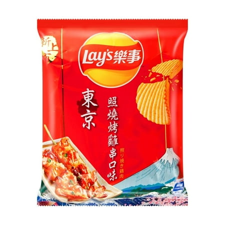 Lay's Tokyo Yakitori Chicken Flavor Potato Chips  Grilled Chicken Skewer Flavor Potato Chips 1.51 Oz (43 g) - 乐事东京照焼鸡串口味土豆片