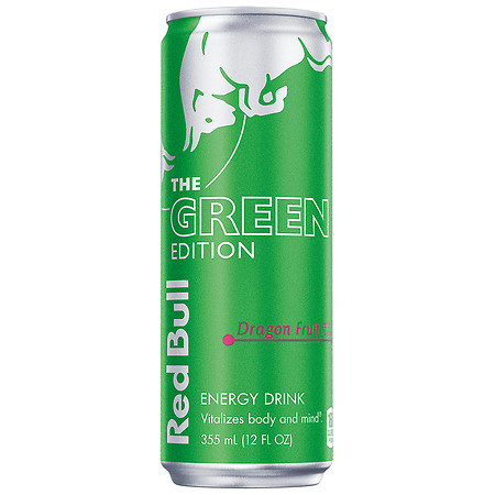 Red Bull 12oz The Green Edition - Dragonfruit