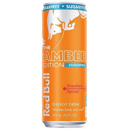 Red Bull 12oz The Amber Edition - Strawberry Apricot Sugarfree