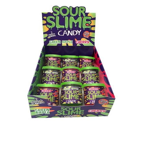 Sour Slime Candy ( 1 Random Flavor Per Order ) Green Apple or Cherry