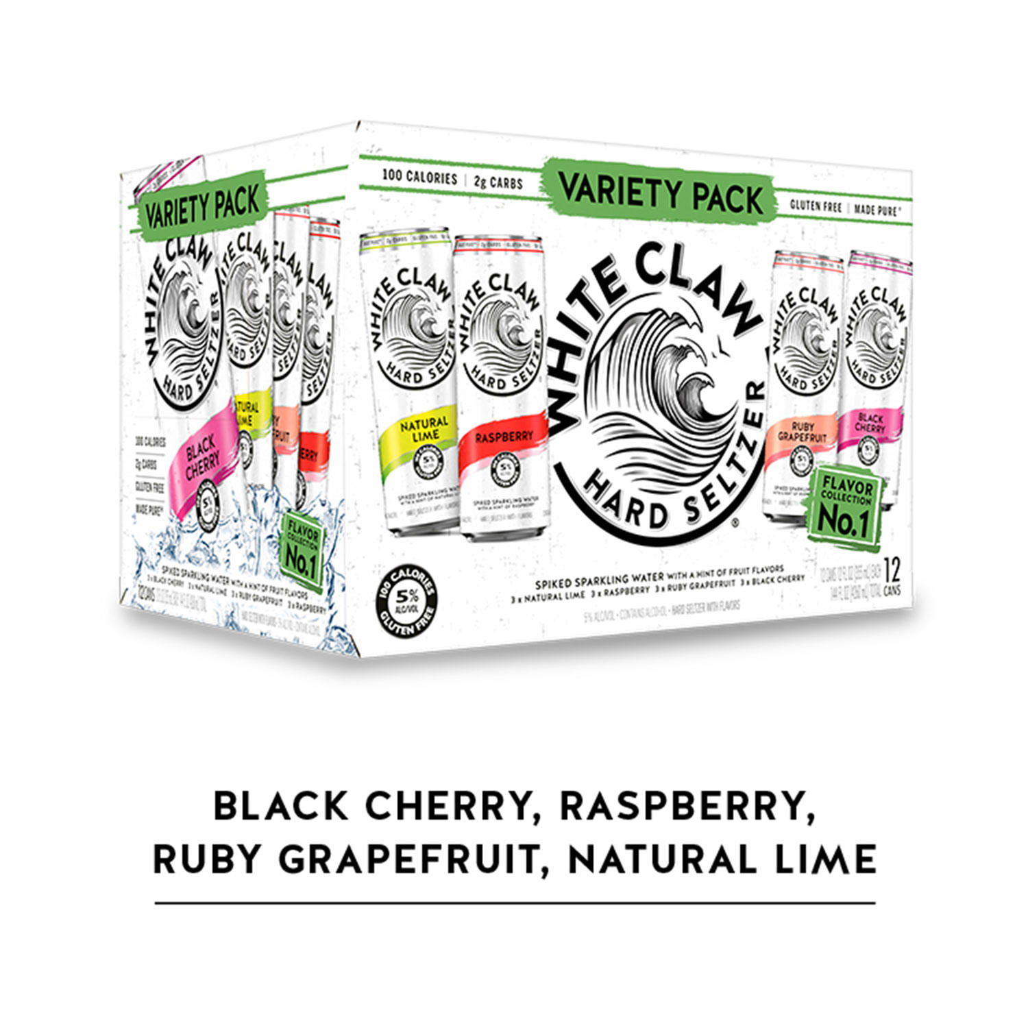 White Claw Hard Seltzer Variety Pack - 12pk/12 fl oz Slim Cans