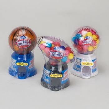 GUMBALL DISPENSER SPORT BALL DUBBLE BUBBLE 3ASST IN FLR DI, Case Pack of 72
