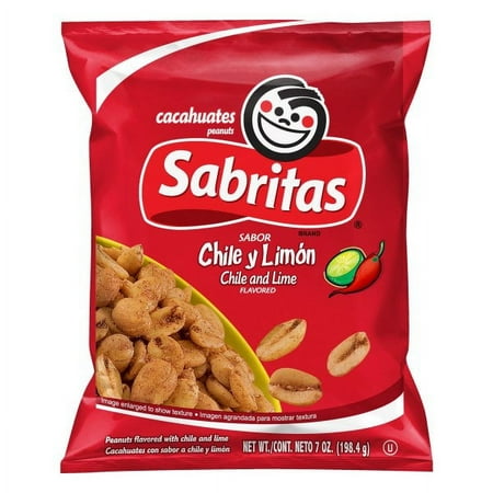 Sabritas Chili Lime Peanuts 7 Ounce Plastic Bag