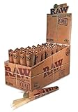 Raw Organic Unrefined Hemp Cones 1.1/4 Size Pre Rolled Papers 6 Cones/pack 78mm