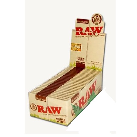RAW organic Hemp Single Wide Papers+ Rolling Machine+ Wide & Original Tips 4 PC