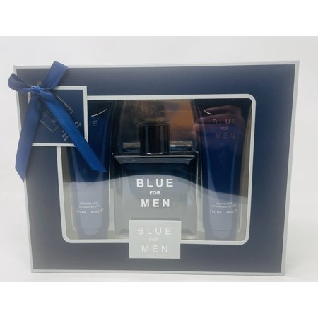 Blue For Men Eau De Parfum 3.4 oz / Body Lotion 3 oz / Shower Gel 3 oz