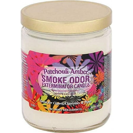 Smoke Odor 2-Wick Soy Wax Jar Candle  Patchouli & Cedarwood  13 oz