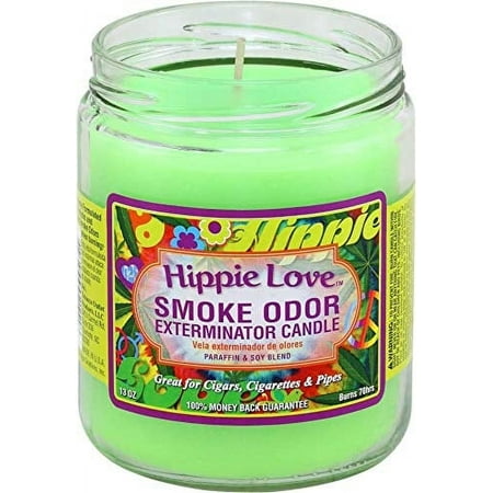 Smoke Odor Exterminator 13oz Jar Candle  Hippie Love  13 oz  13 Ounce