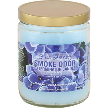 Smoke Odor Exterminator 13oz Jar Candle  Blue Serenity  13 oz jar