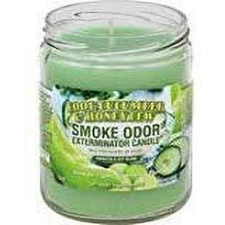 Smoke Odor Exterminator 13oz Jar Candles Cool Cucumber & Honeydew  2