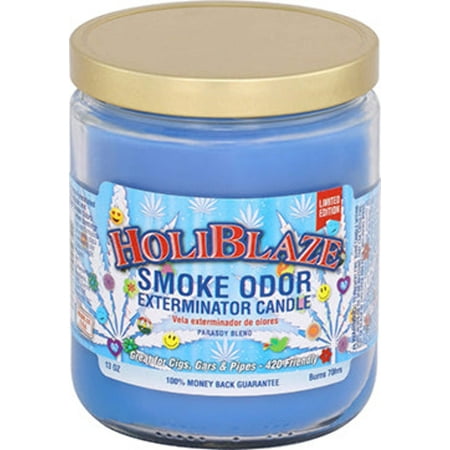 Smoke Odor Exterminator 13oz Woody Spiced Fruity jar Candle  Limited Edition Holi Blaze