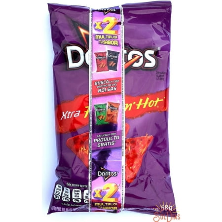 Sabritas Doritos Xtra Flamin Hot Mexican Chips 58g, 5 bags