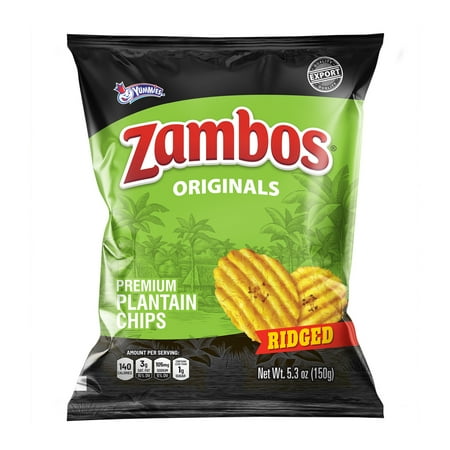 Zambos Premium Originals Ridged Plantain Chips with Salt  5.30 oz Bag
