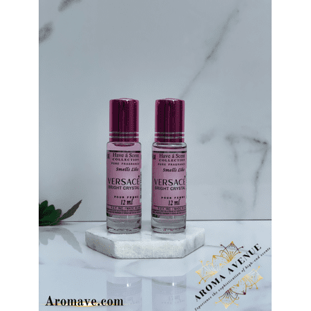 Versace Bright Crystal Travel Size Perfume Rollerball Lot of 2