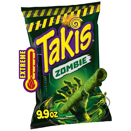 Takis Zombie 9.9 oz Sharing Size Bag  Habanero & Cucumber Rolled Tortilla Chips