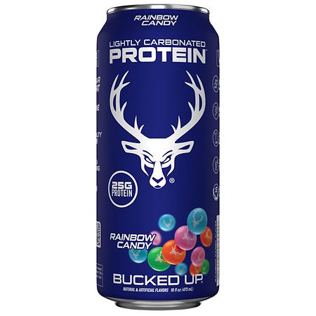 Bucked Up Rainbow Candy Lightly Carbonated 25g Protein 16oz Can
