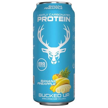 Bucked Up Banana Pineapple Lightly Carbonated 25g Protein 16oz Can