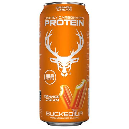 Bucked Up Orange Cream Lightly Carbonated 25g Protein 16oz Can