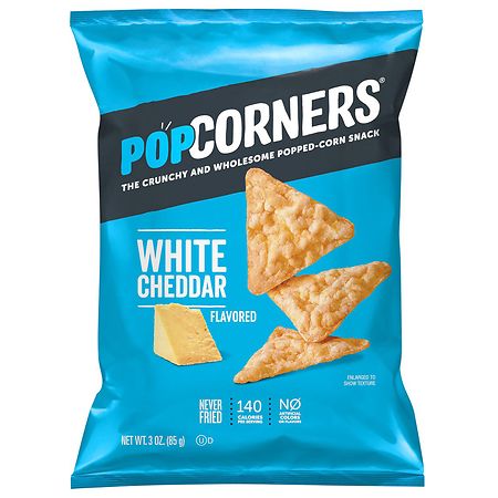 6 PACKS : White Cheddar Popcorn Chips 16 - 3 Oz Bags