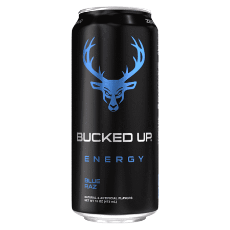 Bucked Up Energy Blue Raz 16oz Can