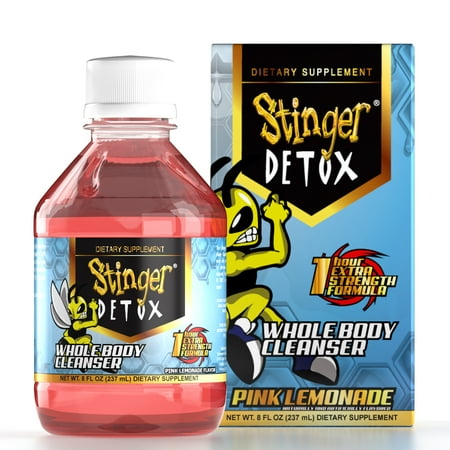 Stinger Detox Whole Body Cleanser 1 Hr Extra Strength Drink – Pink Lemonade 8 OZ