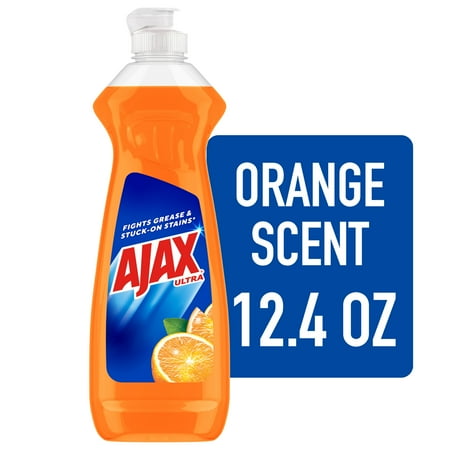 Ajax Ultra Triple Action Dishwashing Liquid Dish Soap  Orange Scent  12.4 Fluid Ounce