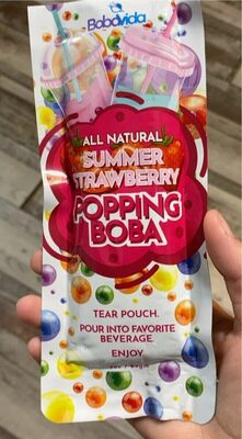 Bobavida Popping Boba Pouch Strawberry 3 oz 1ct