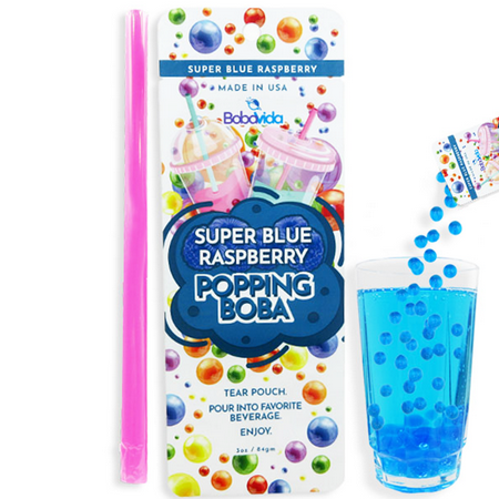 Bobavida Popping Boba Pouch Blue Raspberry 3 oz 1ct